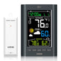 Weather Station Wireless Indoor Outdoor Thermometer， Inside Outside Temperature Humidity Monitor，with 330ft Range Sensor and Adjustable Backlight