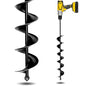 3" x 24" Garden Auger Drill Bit for Planting and Post Hole Digging - Upgraded Spiral Design, Solid Shaft - Hex Driver Drill Compatible - color: 3"x24"-Black