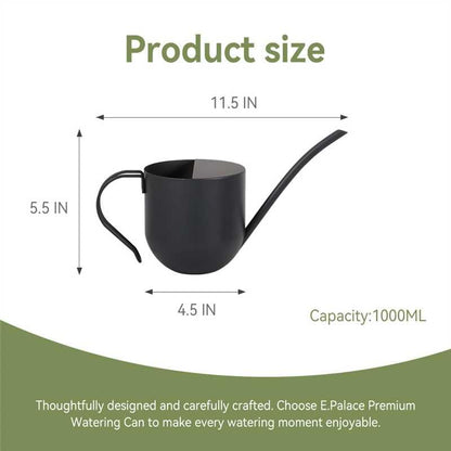 Gray Watering Can 30oz Stainless Steel for Indoor Plants - color: Gray 30oz