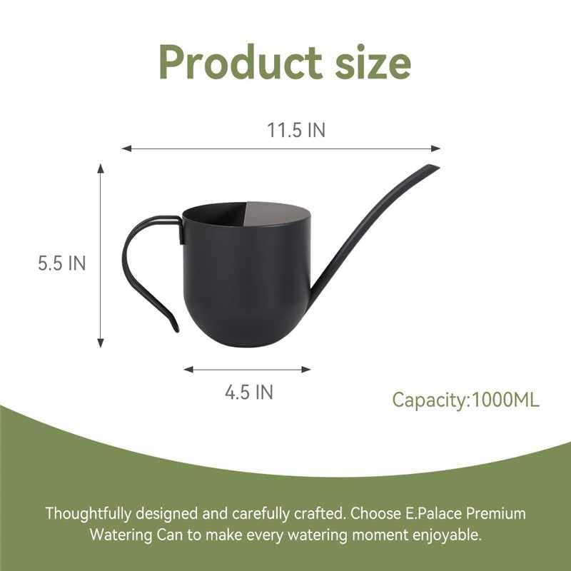 Green Watering Can 30oz Stainless Steel for Indoor Plants - color: Green 30oz