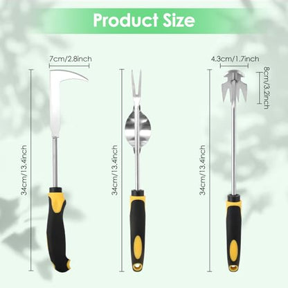 Weed Puller Tool, Rubber Handle Weed Remover Tool,3PCS