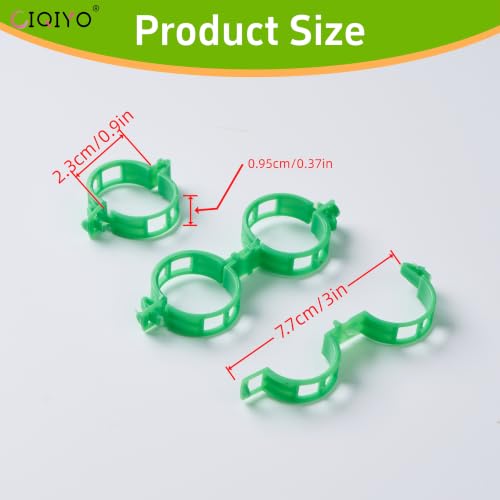 Plant Support Clips,Plastic Clips for Securing Plants,Tomato Vine Clips,Plant Fixing Clips,Garden Clips for Climbing Plants,Grape and Vine Vegetables (200, Light Green) - color: Light Green