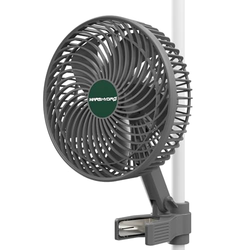 MARS HYDRO 6'' Oscillating Clip-On Grow Tent Fan, 10 Wind Speeds, EC Motor - size: 1PC
