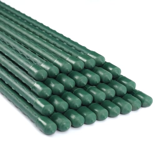 25 Pack 48 Inch Garden Stakes & Tomato Stakes for Climbing Plants - size: 48 Inches
