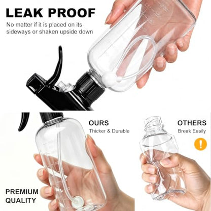 Spray Bottles 16 Oz 2-pack, 360° Any-Angle Spraying, Mist & Stream, Funnel - style: 16oz, 2 pack