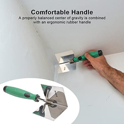 Drywall Corner Tool - Inside Corner Trowel Stainless Steel - size: internal