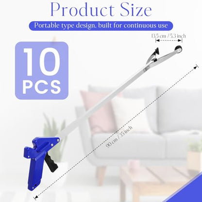 Sabary 10 Pack Suction Cup Trash Picker Grabber Tool,Blue,35 Inch - color: Blue, size: 35 Inch