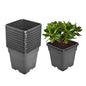2 Gallon Square Nursery Pots Plant Pots Grow Pots Nursery Container Fit for Planting Soil Plants 10Pcs - color: Black, size: 1.4 Gallon