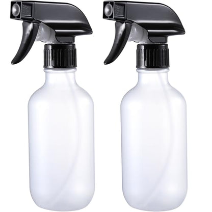 Spray Bottles 2 Pack 10 oz Refillable Plastic Squirt Bottle for Liquid - color: 2 Frosted
