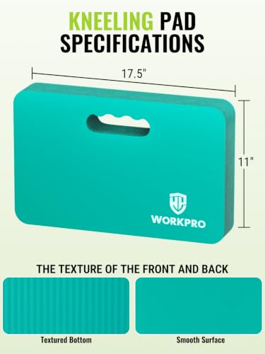 WORKPRO Extra Thick Kneeling Pad, 2 Pack, 17.5 x 11 x 1.5 in - color: Robin's Egg Blue, size: 2 Pack