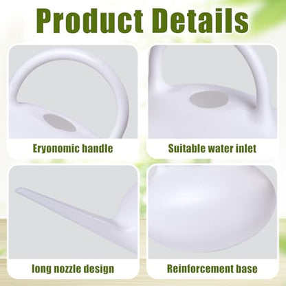 ZXJ Small Plastic Watering Can - 1/4 Gallon - for Home Plant Garden - White - color: White