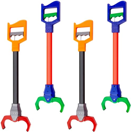 Lewtemi 4 Pcs 18 Inch Interactive Grabber Claw Toy for Kids,Red,Green - color: Red,green
