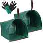 2-Pack 72 Gallon Collapsible Dustpan-Style Yard Waste Bag with Gloves - style: 2 pack leaf bags with gloves