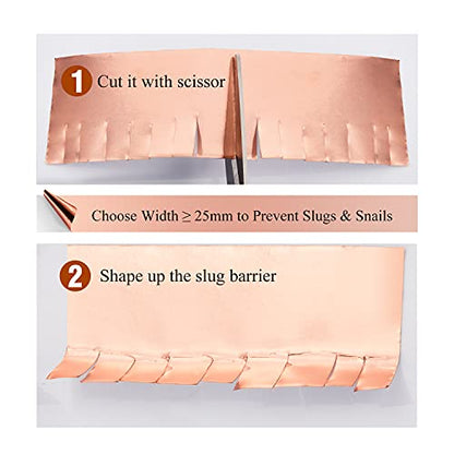 CHANZON Copper Foil Tape 50mm 2inch x 66ft Double Sided Conductive Adhesive - size: 8) 2inch x 66ft