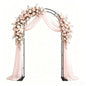 Garden Arch Trellis Metal RustProof Heavy Duty for Climbing Plants - color: Black+Base