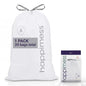 happimess 20-Count Unscented 8 Gal Drawstring Trash Bags, White - color: White, size: 20 Count (Pack of 1)