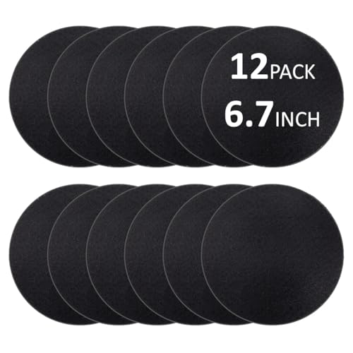 12 Pack Compost Filters for Countertop Bin, 6.7 Inch Charcoal Replacement - color: Black-12pack