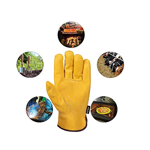 2 Pairs Heavy Duty Thorn Proof Gardening Gloves For Men & Women - size: Large (Pack of 2)