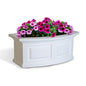 Mayne Nantucket 24in Self-Watering Rectangular Window Box Planter, White - color: White, size: 24in
