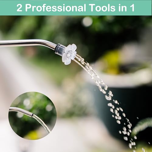 Long Spout Watering Can Indoor Plants, Small Watering Cans for House Plants, Flowers, Succulents 34oz - color: Gray