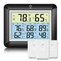 Urageuxy Wireless Indoor Outdoor Thermometer with 3 Sensors - color: Black