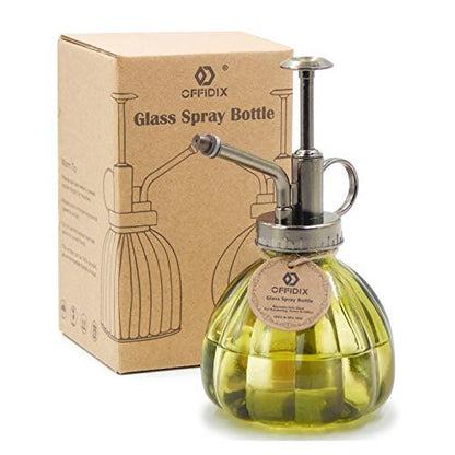 OFFIDIX Plant Mister, Pumpkin Glass Spray Bottle Small, Olive Green 6.7oz - color: E-Olive Green