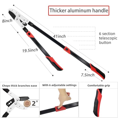 YRTSH Loppers Branch Cutter Heavy Duty Tree Trimmer with Compound Action
