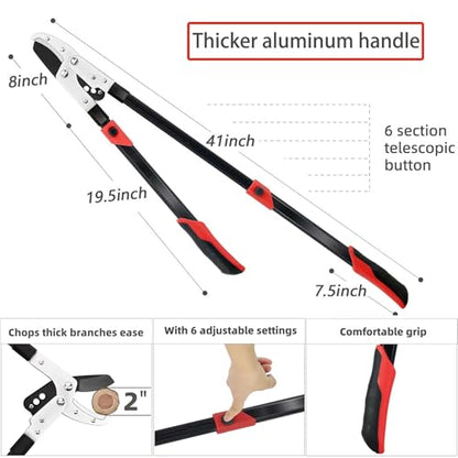 YRTSH Loppers Branch Cutter Heavy Duty Tree Trimmer with Compound Action