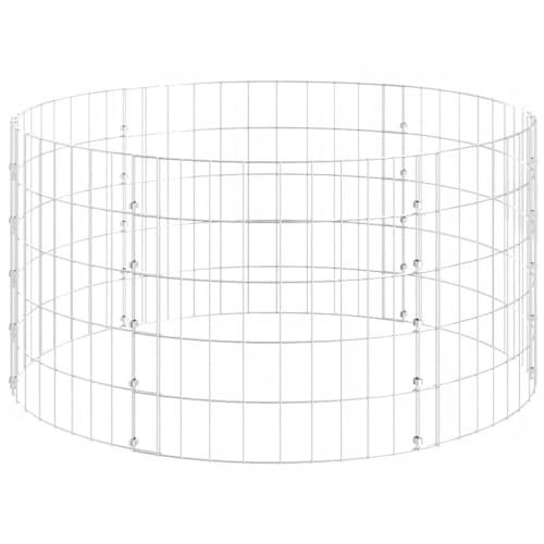 Galvanized Steel Mesh Compost Bin 39.4x19.7 Inch, Rustproof Garden Composter for Organic Waste Collection, Open Grid Design for Air Circulation, Includes Assembly Manual - size: Ø 39.4" x 19.7"