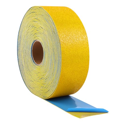 Reflective Temporary Pavement Tape, Slip-Resistant & Durable. Heavy-Duty Rubber Base for Outdoors. Ideal for Driveways, Walkways & Parking Areas (Yellow, 4 Inch X 148 Feet) - color: Yellow, size: 4 Inch X 148 Feet