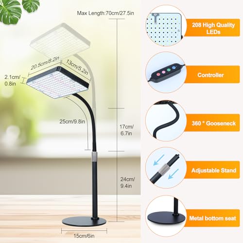 FECiDA Bonsai Grow Light, Table Grow Lights for Indoor Plants Collection - size: 1-Head Timer