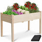48x24x30 Elevated Wooden Raised Garden Bed with Legs, 300LBS Capacity - color: Natural, size: 48 x 24 x 30in