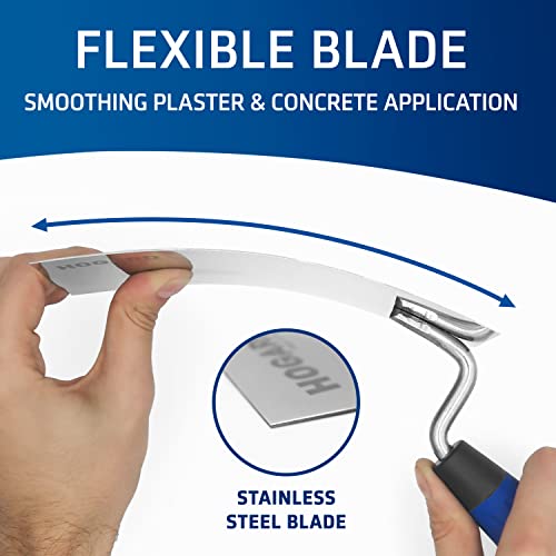 7" Margin Trowel Premium | Made of Stainless Steel | Flat Masonry Hand Trowel Tool with Soft Grip Handle | The Best Bucket Trowel Concrete Tool.