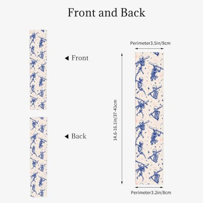 FREEHOTU Gardening Arm Sleeves for Women Men - color: Baseball Skeleton Skull Bats Cream