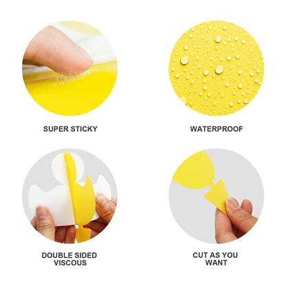 Gideal 24-Pack Dual-Sided Yellow Sticky Traps for Indoor/Outdoor Use, Gnat Trap for Flying Plant Insect Such as Fungus Gnats, Whiteflies, Aphids, Fruit Fly, Leafminers, etc - Cute Shapes - size: 24 Pack