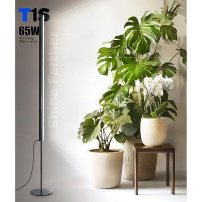 Barrina T1S Vertical Grow Light, 65W 5000K Full Spectrum, 5FT-5.6FT Height - color: Black-5000k, size: 5-5.6FT