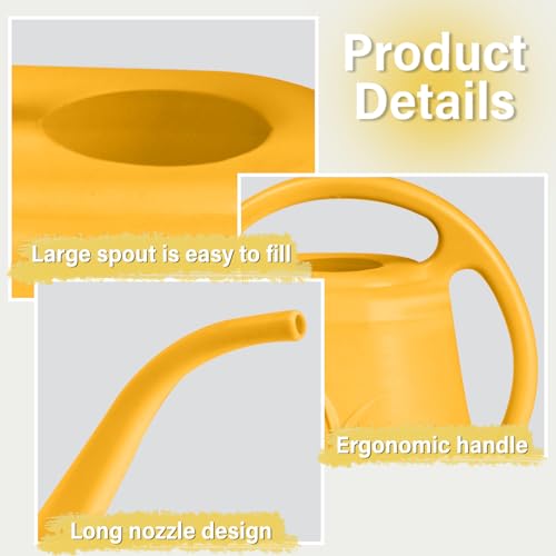 Watering Can - for Home Plant Garden - 1 Gallon - Orange - color: Orange