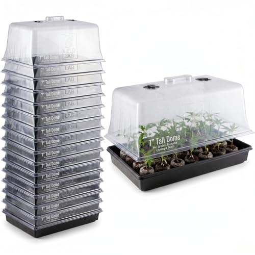 10x20 Humidity Dome with Plant Propagation Trays - 20 Pack Clone - size: 20 Trays + 20 Domes