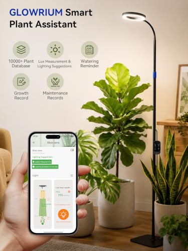 GLOWRIUM Smart Grow Lights for Indoor Plants, Full Spectrum LED Floor Light