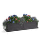 Mayne Fairfield 48in Self-Watering Rectangular Window Box Planter, Gray - color: Graphite Grey, size: 48in