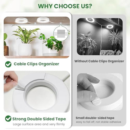 Kullsinss 3.5" Grow Lights for Indoor Plants, 36W Full Spectrum Plant Light - size: 6-Head/White