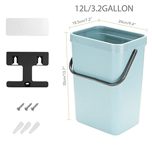 stonespace Compost Bin Kitchen, 3.2 Gallon Under Sink Trash Can, Blue - color: Blue, size: 12L/3.2GAL