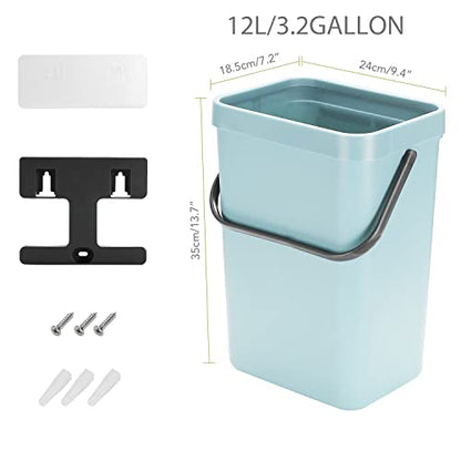 stonespace Compost Bin Kitchen, 3.2 Gallon Under Sink Trash Can, Blue - color: Blue, size: 12L/3.2GAL