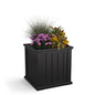 Mayne Cape Cod 20in Self-Watering Square Planter, Black - color: Black, size: 20in
