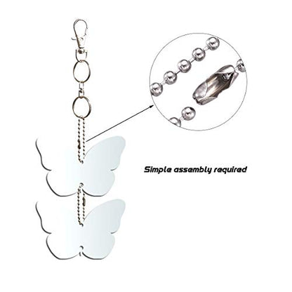 Keep Birds Away Mirror Disc, Hanging Reflectors, 16 Butterfly Discs - size: Butterfly