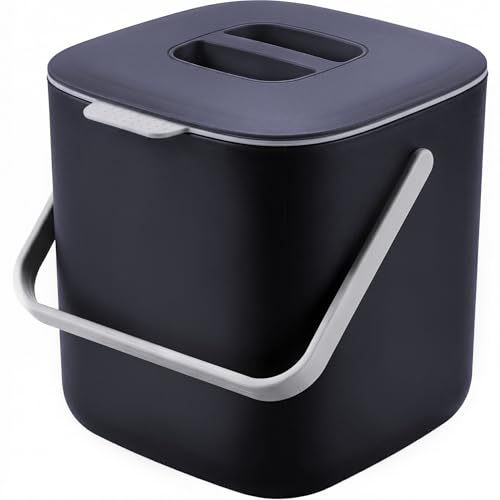 Compost Bin Kitchen, 0.7Gal Sealed Countertop Compost Bin - color: Dark Blue