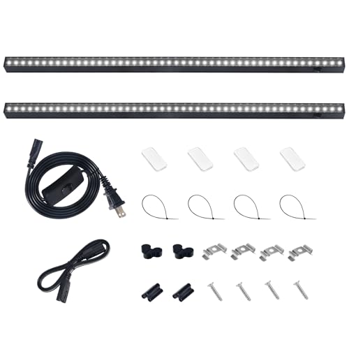 Barrina T5 Grow Lights, 2FT 20W (2 X 10W), 5000K Full Spectrum, 2 Packs - color: White, size: 2ft-black Cover-2p