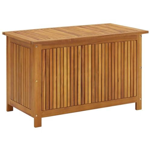 vidaXL Garden Storage Box 35.4"x19.7"x22.8" Solid Wood Acacia - size: 35.4" x 19.7" x 22.8"