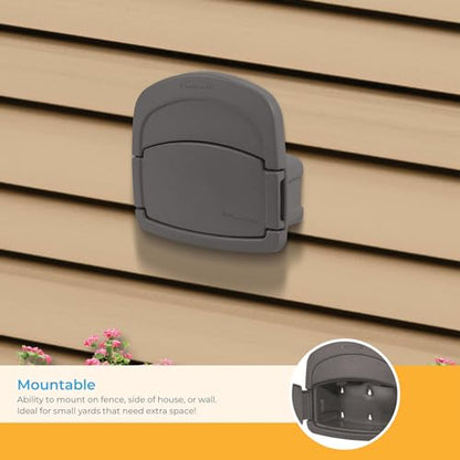Suncast DHH150ST Deluxe Hangout Hose Hanger, Stoney - color: Stoney Gray, size: No Size (Pack of 1)