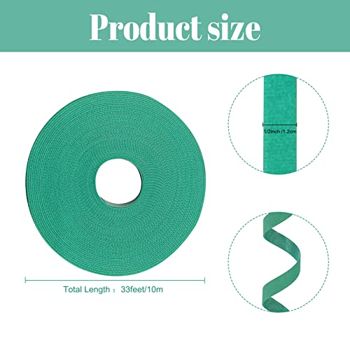 5 Rolls Garden Tie Green Tape - Twist Ties for Plants 1/2" 165ft Garden Plant Ties Soft and Tomato Plant Ties - Plant Twist Tie for Plant Gardening, Home, Office - size: 5 Pack